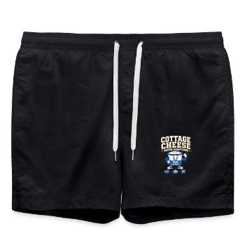 Cadeau de collation riche en protéines pour les amateurs de gastronomie - Short de bain - noir - Devant - AI Model Male 185 light (185cm)