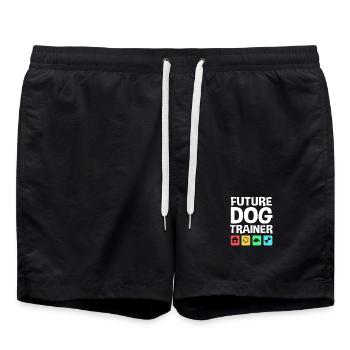 Hundetrainer - Badeshorts - Schwarz - Vorne - AI Model Male 185 light (185cm)