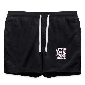 Mieux vaut tard que vilaine diva maquillage Retardataire - Short de bain - noir - Devant - AI Model Male 185 light (185cm)