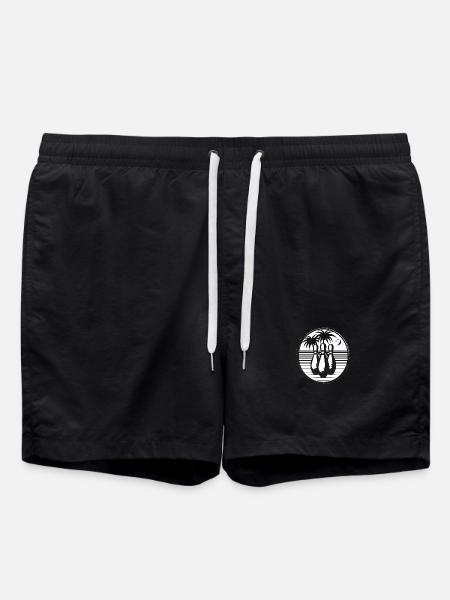 Bowling Logo - Swim Trunks - black