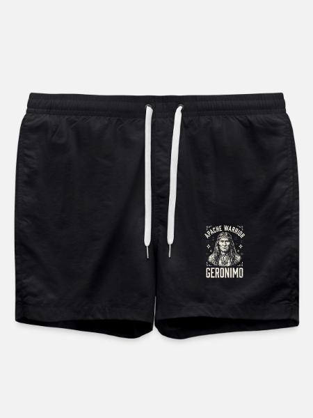 Apache Krieger Geronimo - Badeshorts - Schwarz
