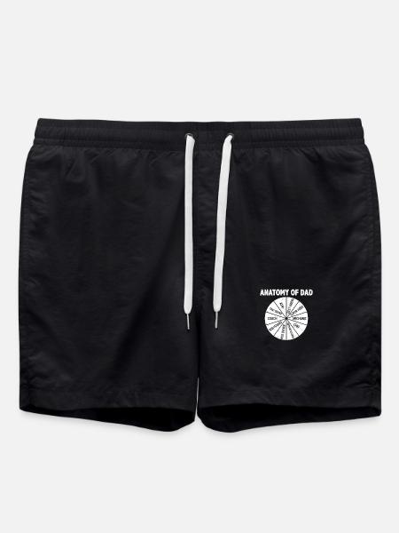 Anatomie des Dads: Spinner Design Geschenk - Badeshorts - Schwarz