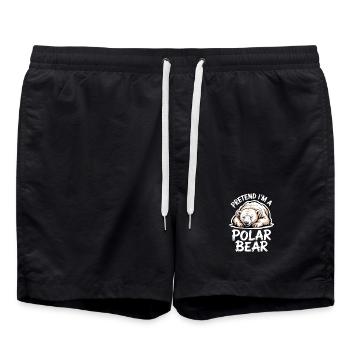 Polar Bear Sayings Polar Bears Funny Polar Bear Gift - Swim Trunks - black - Front - AI Model Male 185 light (185cm)
