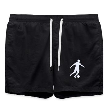 fussball_sport - Badeshorts - Schwarz - Vorne - AI Model Male 185 light (185cm)
