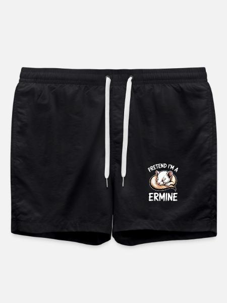 Ermine Sayings Ermine Funny Ermine Gift - Swim Trunks - black
