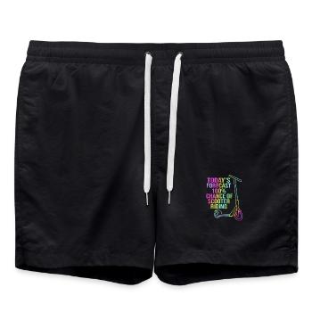 Scooter Roller - Badeshorts - Schwarz - Vorne - AI Model Male 185 light (185cm)