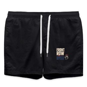 Bienvenue à la maison, Papa Retour militaire - Short de bain - noir - Devant - AI Model Male 185 light (185cm)