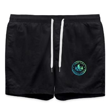 Hiking Is My Favorite Season - Outdoor Hiking - Badeshorts - Schwarz - Vorne - AI Model Male 185 light (185cm)