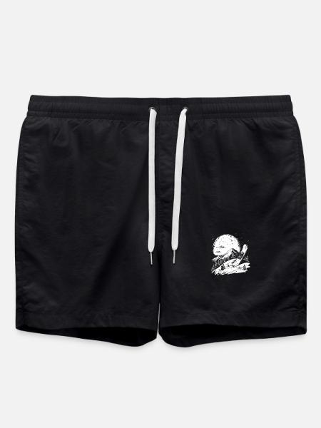 Snowboarding Grafik - Badeshorts - Schwarz