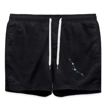 Taurus Star Constellation Zodiac Sign Pastel Blue - Swim Trunks - black - Front - AI Model Male 185 light (185cm)