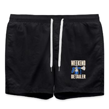 Garage Detailer Car Detailing Car Detailer - Swim Trunks - black - Front - AI Model Male 185 light (185cm)