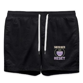 Cadeau du bol chantant Klangbad Klangheilung - Short de bain - noir - Devant - AI Model Male 185 light (185cm)