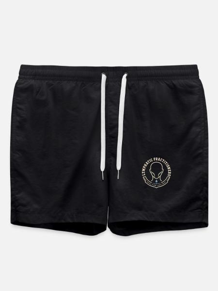 Lymphsystem Lymphdrainage Wellness Geschenk - Badeshorts - Schwarz