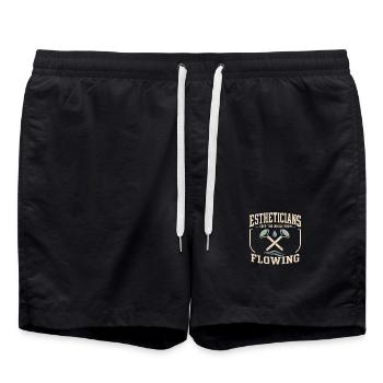 Lymphsystem Lymphdrainage Wellness Geschenk - Badeshorts - Schwarz - Vorne - AI Model Male 185 light (185cm)