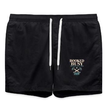 Lymphsystem Lymphdrainage Wellness Geschenk - Badeshorts - Schwarz - Vorne - AI Model Male 185 light (185cm)