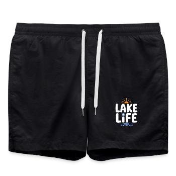 Insigne du Lever du Soleil Lake Life - Short de bain - noir - Devant - AI Model Male 185 light (185cm)