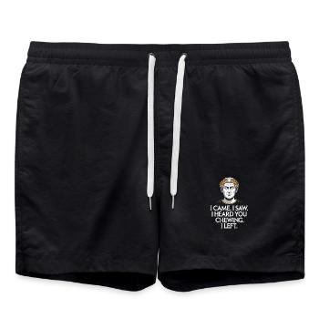 Bruits de mastication bruits de mastication bruits de claquement mastication mâchonnement - Short de bain - noir - Devant - AI Model Male 185 light (185cm)