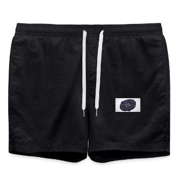 Mondphasen-Sternbild Mosaik - Badeshorts - Schwarz - Vorne - AI Model Male 185 light (185cm)