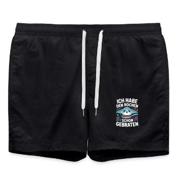 Rochen Schon Gebraten Stachelrochen Manta Rochen - Badeshorts - Schwarz - Vorne - AI Model Male 185 light (185cm)