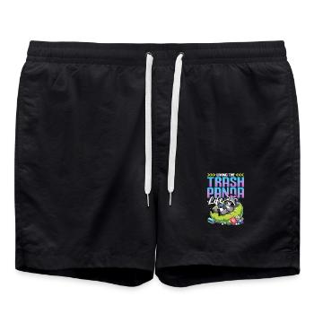Gamer Gaming Cat Video Game - Swim Trunks - black - Front - AI Model Male 185 light (185cm)