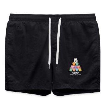 Kindness Grows The Coolest Flowers - Badeshorts - Schwarz - Vorne - AI Model Male 185 light (185cm)