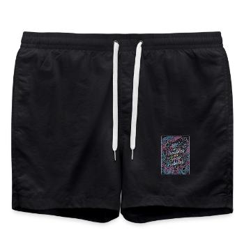 Tous mes soucis sont des bulles de savon - Short de bain - noir - Devant - AI Model Male 185 light (185cm)