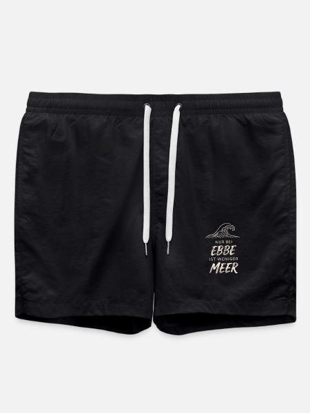 Only At Low Tide Is There Less Sea - Badeshorts - Schwarz