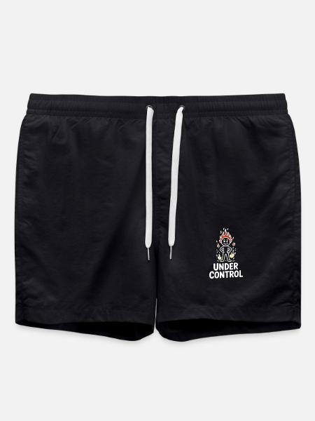 Under Control Fire Figure - Swim Trunks - black