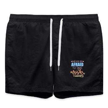 Cake Baking Pastry Chef Cake Baker - Swim Trunks - black - Front - AI Model Male 185 light (185cm)