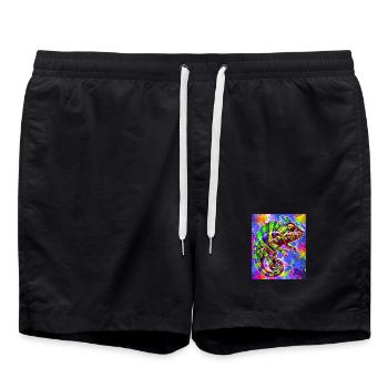 caméléon - Short de bain - noir - Devant - AI Model Male 185 light (185cm)