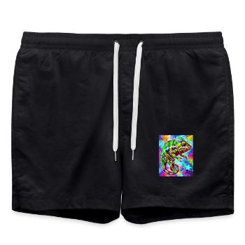 caméléon - Short de bain - noir - Devant - AI Model Male 185 light (185cm)