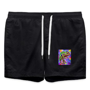 caméléon - Short de bain - noir - Devant - AI Model Male 185 light (185cm)