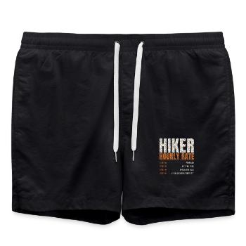 Tarif horaire de randonneur drôle - Short de bain - noir - Devant - AI Model Male 185 light (185cm)
