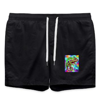 caméléon - Short de bain - noir - Devant - AI Model Male 185 light (185cm)