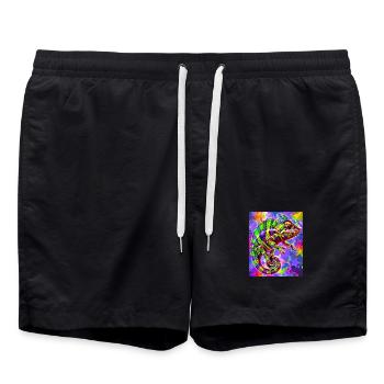 caméléon - Short de bain - noir - Devant - AI Model Male 185 light (185cm)
