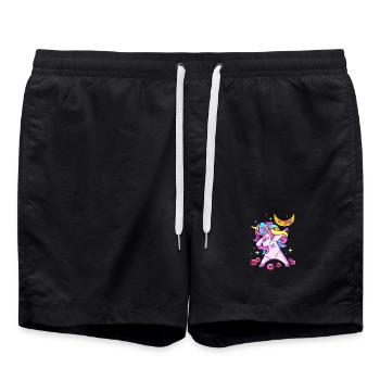 Pastel Gothic - Swim Trunks - black - Front - AI Model Male 185 light (185cm)