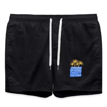 Urlaubsregion Curacao - Badeshorts - Schwarz - Vorne - AI Model Male 185 light (185cm)