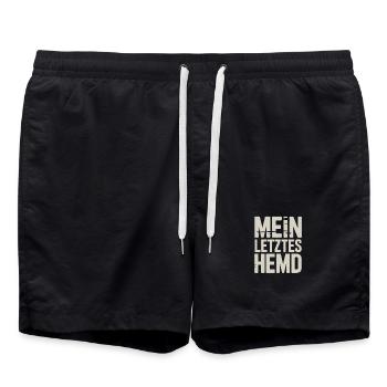 Mein Letztes Hemd Steuern Steuerzahler Inflation - Badeshorts - Schwarz - Vorne - AI Model Male 185 light (185cm)