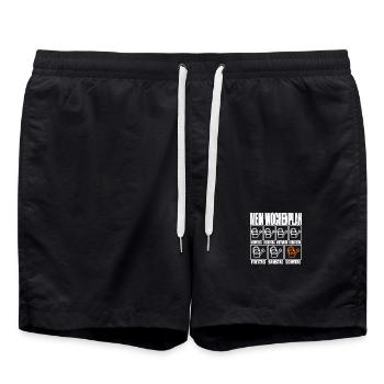 Mein Wochenplan Garten Gärtner Gärtnerin Herren - Badeshorts - Schwarz - Vorne - AI Model Male 185 light (185cm)