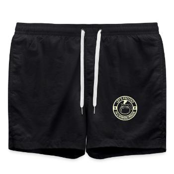 Morning Person Siegel - Badeshorts - Schwarz - Vorne - AI Model Male 185 light (185cm)