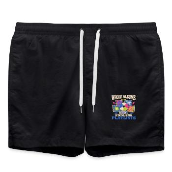 Cd-sammler Kompaktplatte Physisches Medium - Badeshorts - Schwarz - Vorne - AI Model Male 185 light (185cm)