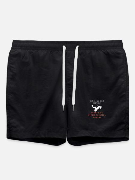 Kontrolle oder Geschwindigkeit – Zwei Räder - Badeshorts - Schwarz