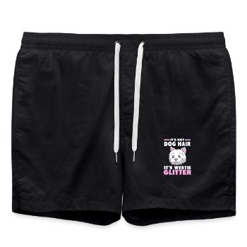 West Highland Terrier - Badeshorts - Schwarz - Vorne - AI Model Male 185 light (185cm)