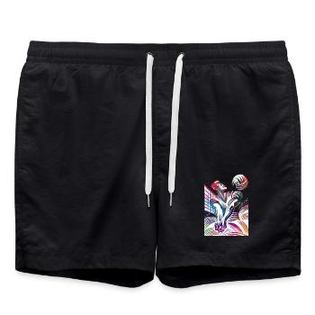 Wasserballsport - Badeshorts - Schwarz - Vorne - AI Model Male 185 light (185cm)