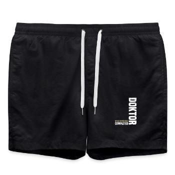 Maschinenbau Doktor Abschluss - Badeshorts - Schwarz - Vorne - AI Model Male 185 light (185cm)