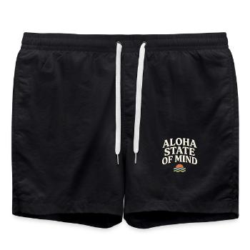 Aloha-Geisteszustand - Badeshorts - Schwarz - Vorne - AI Model Male 185 light (185cm)