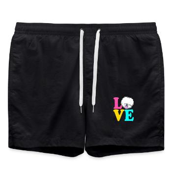 Englischer Schäferhund - Badeshorts - Schwarz - Vorne - AI Model Male 185 light (185cm)