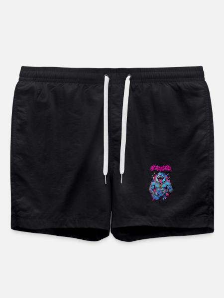 Neonhai-Felsenbestie - Badeshorts - Schwarz