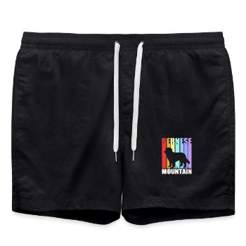 Berner Sennenhund - Badeshorts - Schwarz - Vorne - AI Model Male 185 light (185cm)