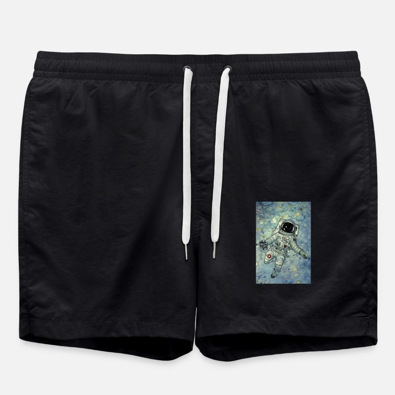 Astronaut mit Plasma2 - Badeshorts - Schwarz